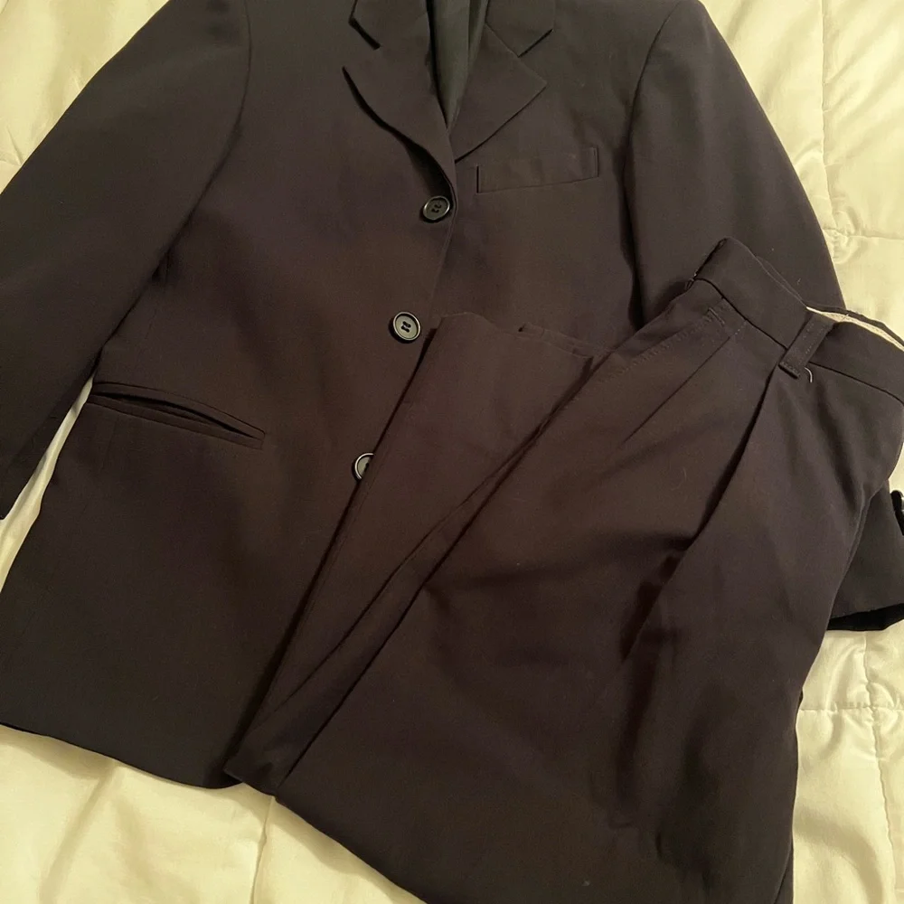 PERRY ELLIS Classic Boys size 10 Black Suit jacket pants wedding